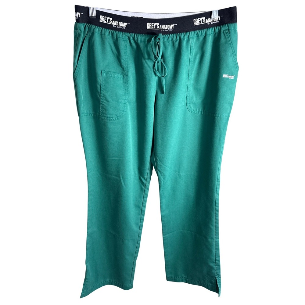 Greys Anatomy by Barco Womens Scrub Mixed Set Green Top Pants LP 5105 - Picture 2 of 10